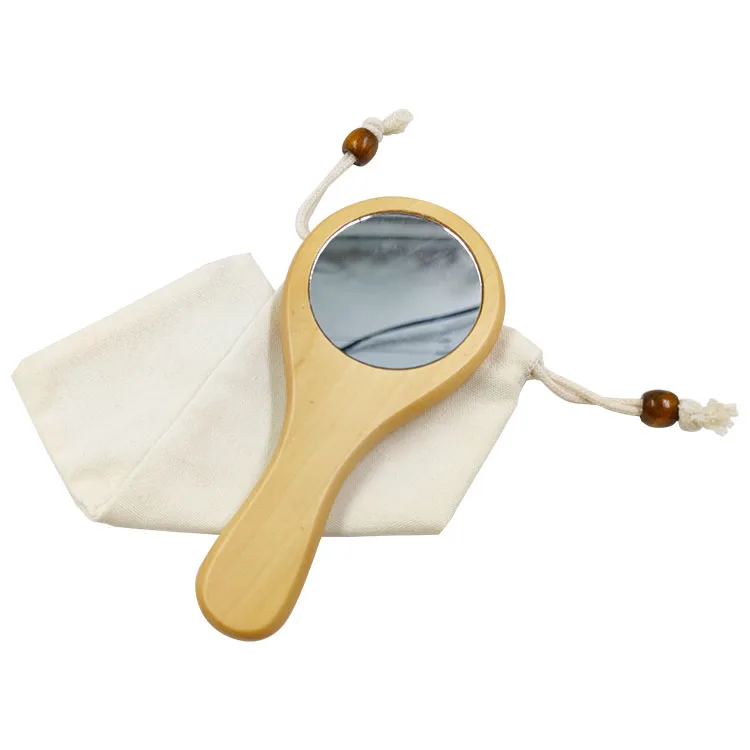 Natural Wooden Paddle Hair Brush Organic Bamboo Bristles Pins Hairbrush And Comb Travel Set