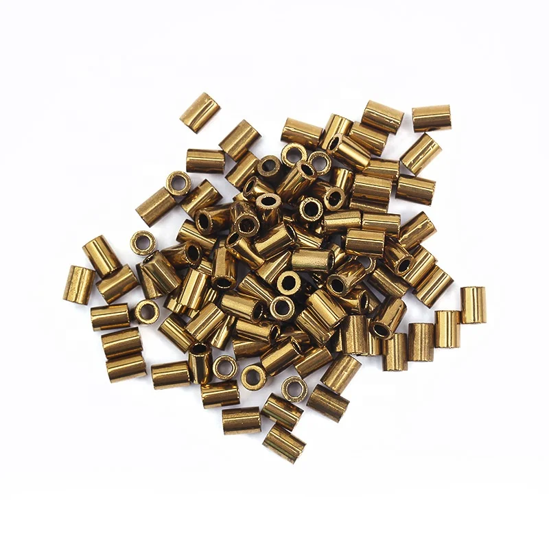 Factory Wholesale High Quality 3.8mm Embroidery Pipe Loose Beads For Fabric Embroidery Machine Glass Beads