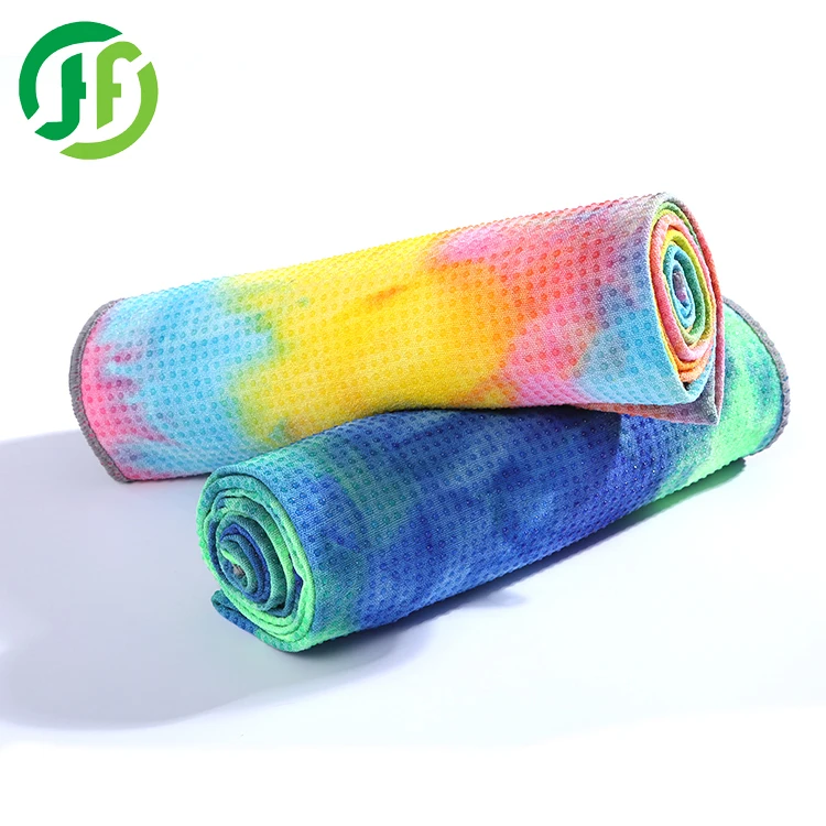 
Custom Logo Anti Not-Slip Tie Dye Organic Microfiber Hot Yoga Towel 