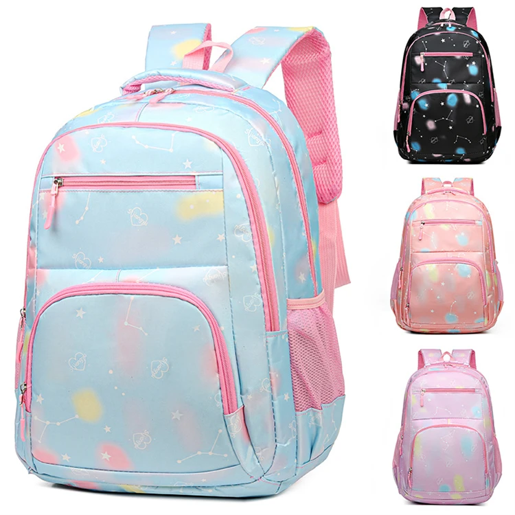 2024 custom black girls school bags children backpacks for teenagers boy