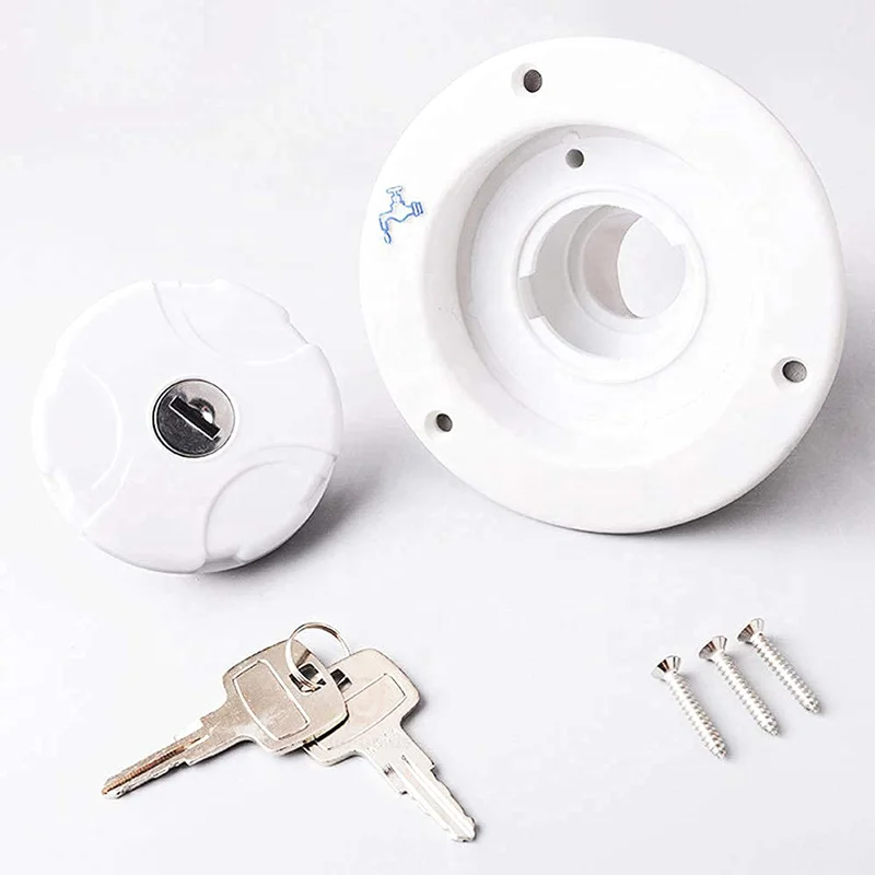 Water Inlet Leak Proof Motorhome Easy Install Retrofit With Keys Caravan Locking Gravity Filler  Camper