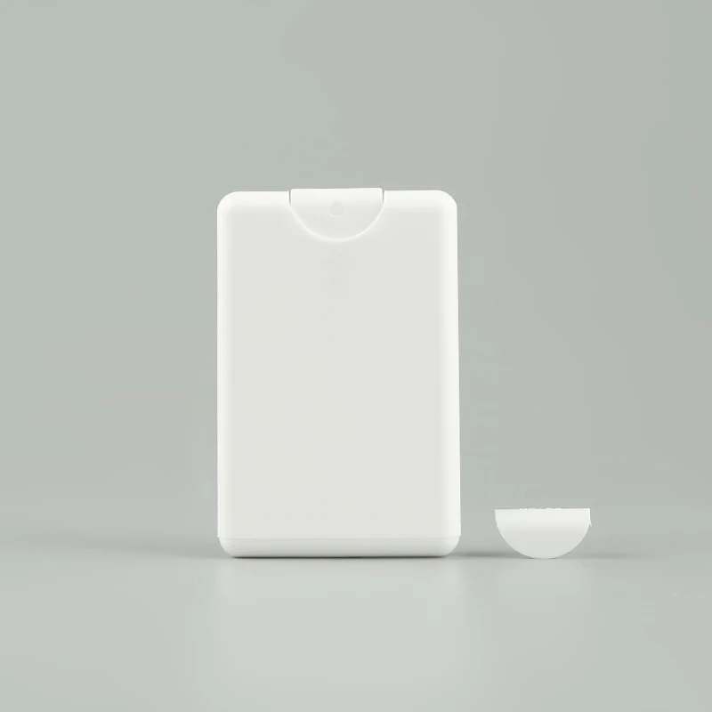 
 20 мл белая пластиковая в форме кредитной карты карманный размер плоская струя флакон для духов с распылителем новейший продукт бесплатный образец карман  