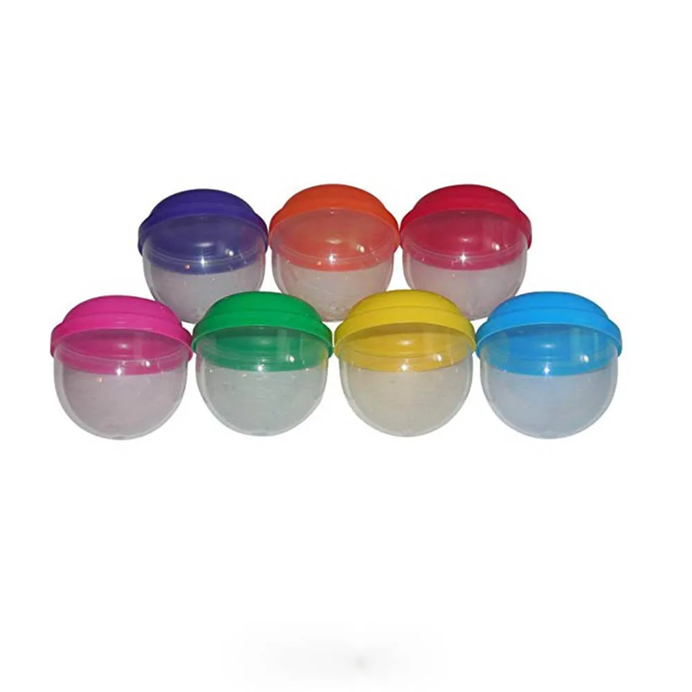 
Empty 2 inch Acorn Frosty Plastic Clear Capsules 7 Colors Pack Toy Stand Vending Machine Tiny Surprise Kids Party Favor 