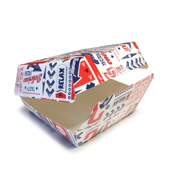 carton hamburger box printing hamburgers