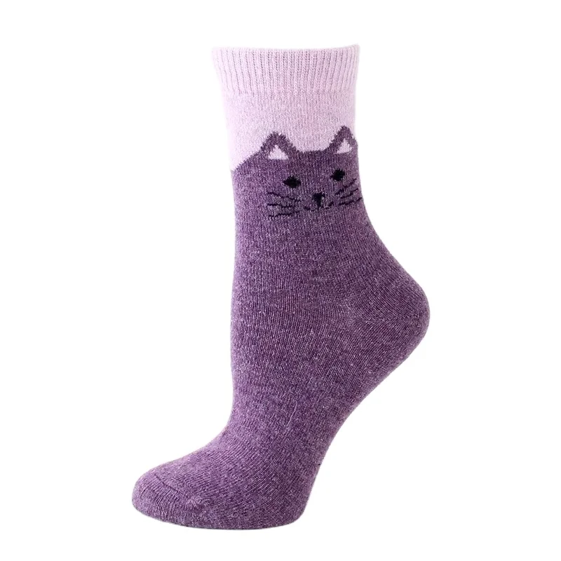 Wholesale good quality Woman Winter Christmas Wool ladies Thicken Socks