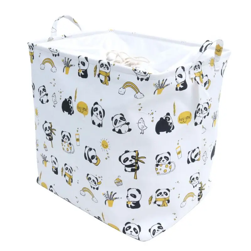 High Quality Decorative Basket Rectangular Fabric Storage Bin Organizer Basket with Handles for Clothes Canvas Storage Basket