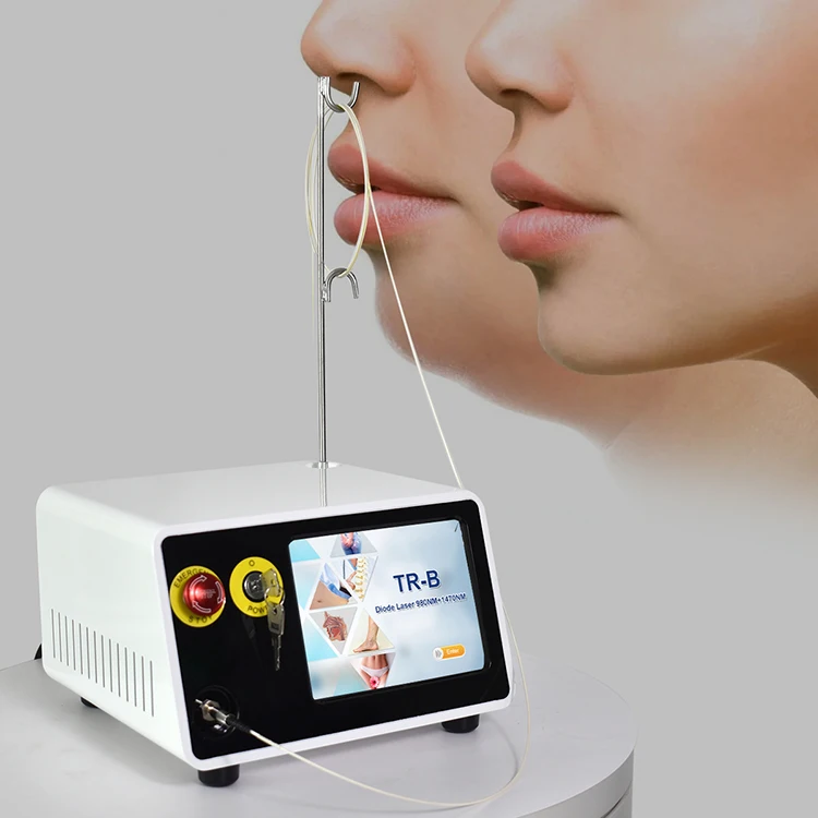 Triangel supply Face lifting fiber lipolisysis body slimming diodo endolaser 980 nm 1470 liposuction machine