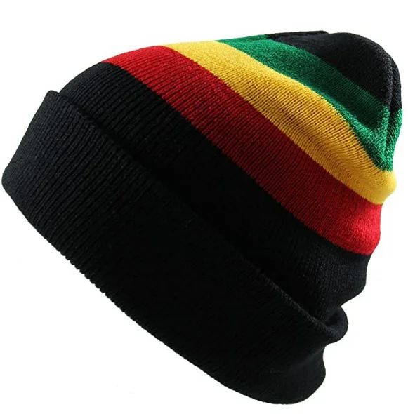 
100% fashion acrylic Rastafarian Rasta Beanie Strings Beanie Hippie Jamaican Winter Ear Flap hat 