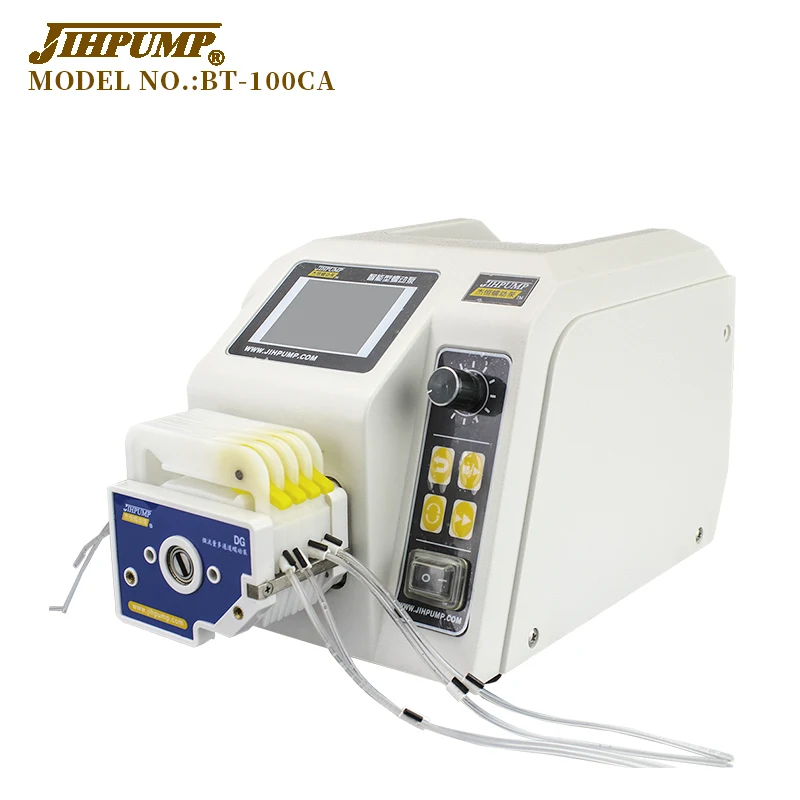 JIHPUMP 100 110v 220v Small Dual Dispensing Peristaltic Pump for Filling Machine Water Liquid Dosing Hose Pumps Market Price