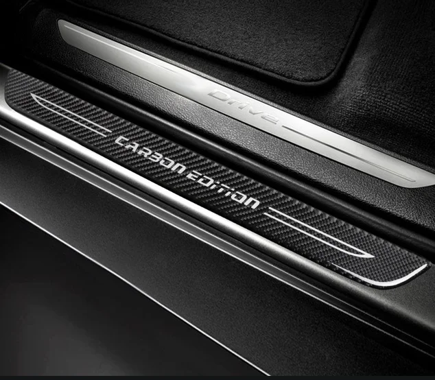 OEM Carbon fiber CAR Door Sill Scuff Plate Guards Protector Cover Trim For Cars