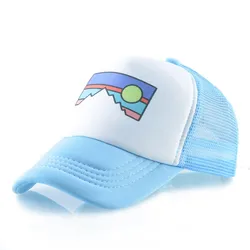 Lovely Baseball Caps Children Trucker Bone Hip Hop Cap Fox Pattern Snapback Girls Sun Hats For Boys Outdoor Mesh Caps