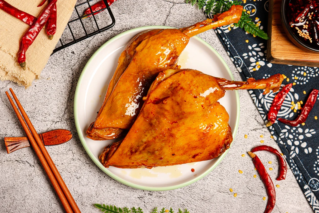 Заводская цена жареное мясо утки закуски утиные ножки с медовым соусом