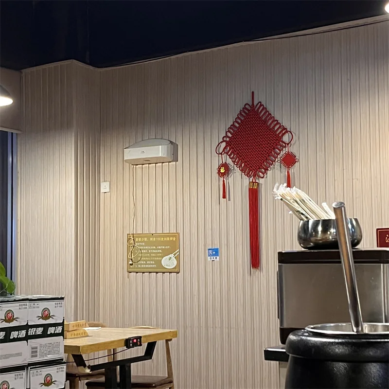 Restaurant Decoration Materials WPC Corrugated Wave Panels Front Desk Decor Panel