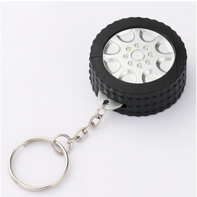 Hot Sales Small Plastic Tape Measure 1 Meter Portable Mini Blank Sublimation Tire Style Tape Measure Ruler Keychain