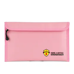 Fireproof Money Bag Waterproof and Fireproof Document Bag with Zipper Small Fireproof Safe Box Money Pouch  for Cash Passport