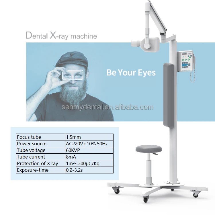 S601 Good Quality Dental x ray Tube Standing Dental X-ray Machine with Moving wheel