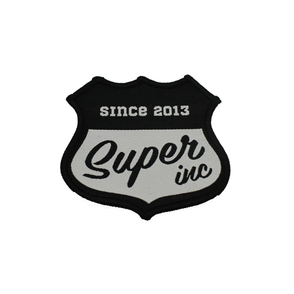 Wholesale Custom Brand Logo Machine Woven Square Patches Stick Sew on for Jacket Clothing patches for teens