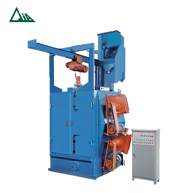 Q37 airless hanger shot blasting machine for cng cylinder
