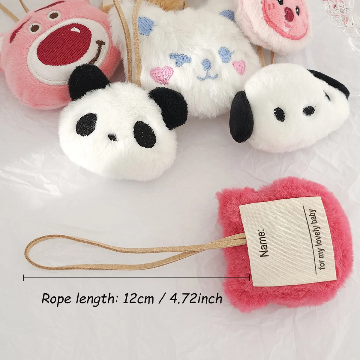 Wholesale New Cartoon Cute Kawaii Plush Keychain Backpack Pendant