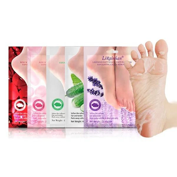 OEM Private Label Lavender Mask Of Feet Exfoliating Foot Peel Mask Skin Peeling Foot Exfoliation Peeling Mask Socks