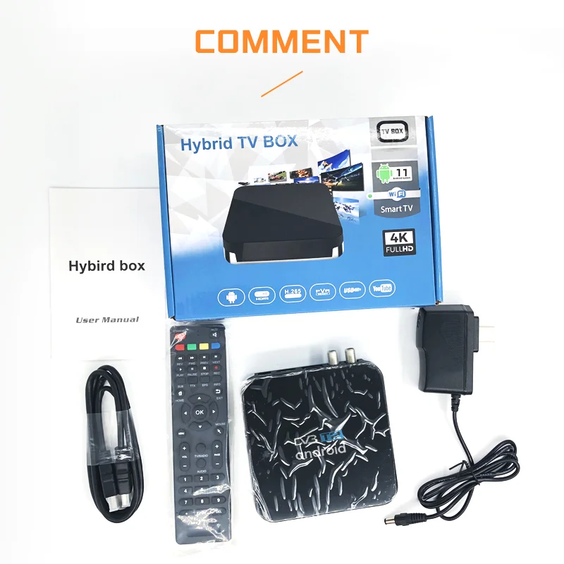 Best Hybrid android dvbt2 tv box 4K DVB-T2 Combo TV Receiver android 9 STB 4K HD dvbt2 ott tv box