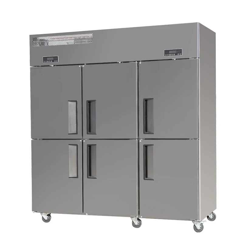 Wholesale cheap factory price Professional Durable Stainless Steel Freezer Fridge 6 Door Refrigerator