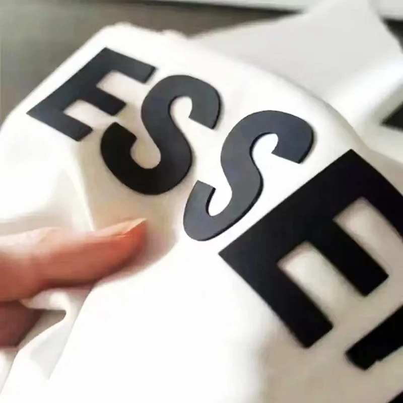 Wholesale Customized 3D Silicone Heat Transfer Letter Logo Labels for T-shirts Pp Bag High-quality Screen Printed Rubber 100pcs