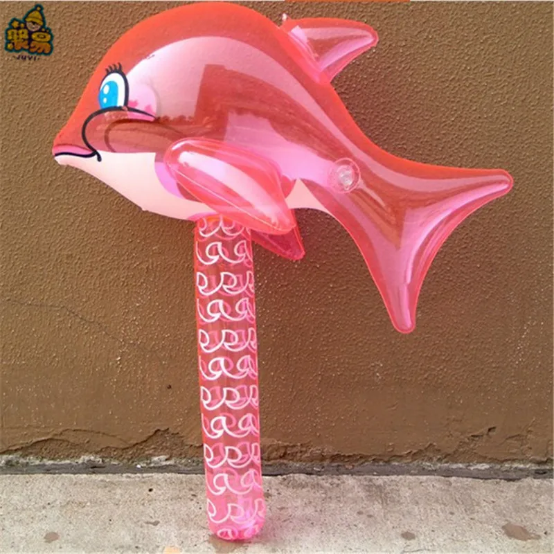 
wholesale PVC lovely animal inflatable fish stick and hammer toy 