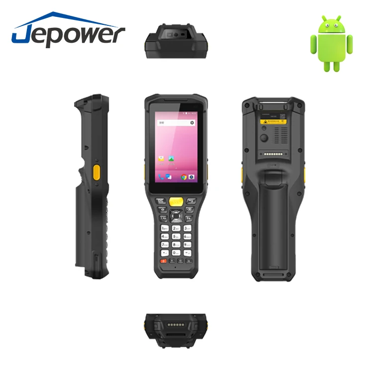Jepower ручной PDA 1D/2D сканер штрих-кодов склад логистический сборщик данных прочный Pda с батареей 4800 мАч