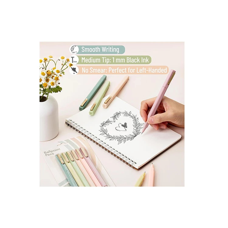 supplier EN71 MSDS custom new design style colour click action neutral pen 1mm no bleed bible safe black ink gel ballpoint pen