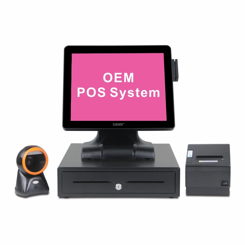 GSAN POS производители Windows 10 оборудование 17 дюймов 1280*1024 все в одном POS-системы для ресторанов