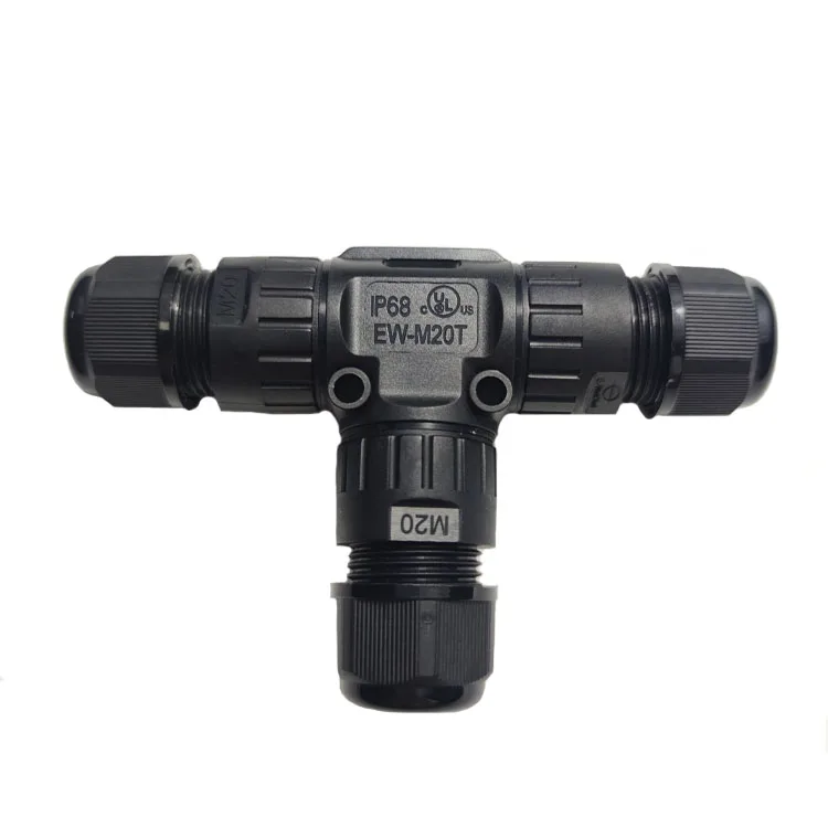 M20T 4 Pin Waterproof Connector T Shape Cable Terminal Block Junction Box Outdoor Lighting Electric Connection Box