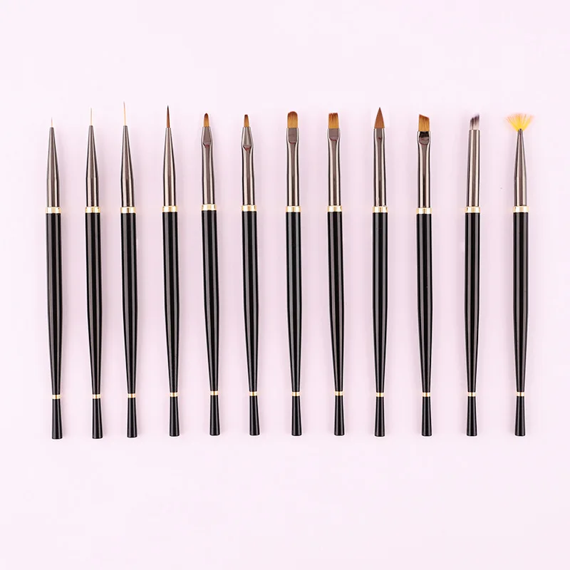  2021 Factory Customized Gel Oval Nail Art 3D Brush Pure Kolinsky Acrylic