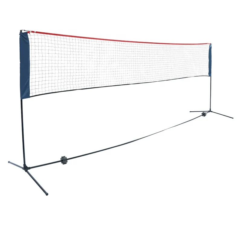 Portable Badminton Net Set - for Tennis, Soccer Tennis, Pickleball, Kids Volleyball - Easy Setup Nylon Sports Net with Poles