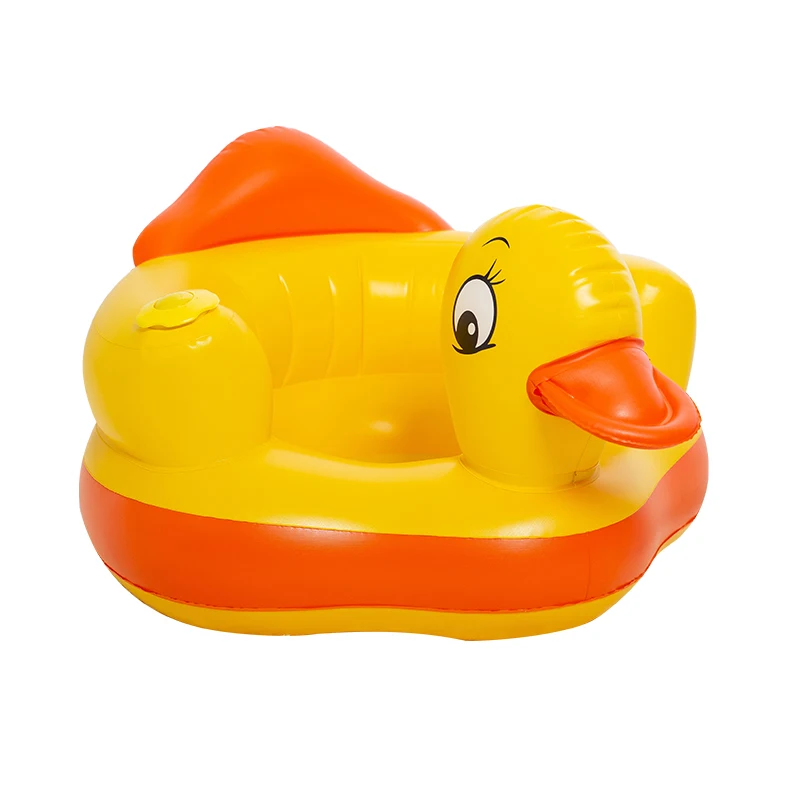 Cute Design Small Air Sofa Duck PVC Plastic Inflatable Chair for Kids