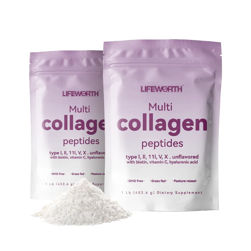 LIFEWORTH Custom Private Label 3 In 1 Multi Collagen Protein Powder Collagen Peptides for Hair Skin Nail