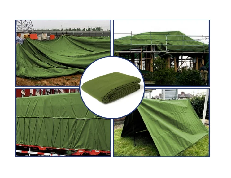 manufacturer Waterproof 100% Waxed Cotton Canvas Tarp Sheet Tent Tarpaulin for Outdoor