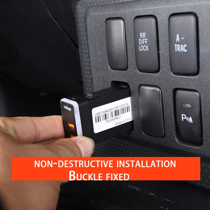 Car Charging Panel Modification Qc 3.0 Fast Charge Car Charger For Toyota Fj Cruiser