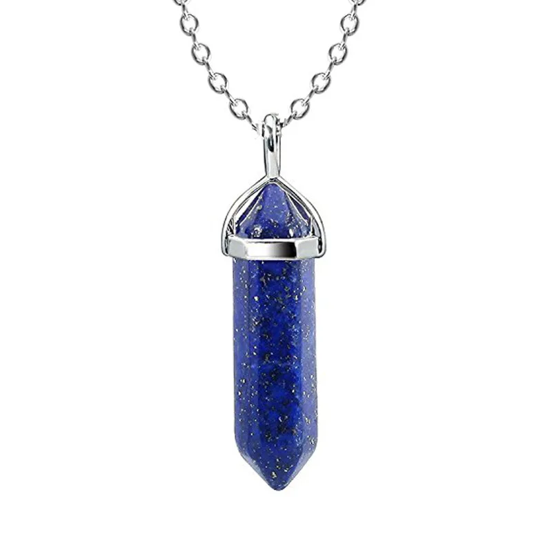Hot sale Quartz Necklaces Pendants Vintage Natural Stone Bullet Crystal Necklace For Women Jewelry N98221