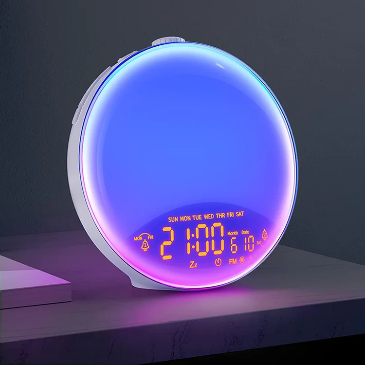 Multifunction Wake Up Light Led Night Kid Gift RGB Sunrise Sunset Simulation