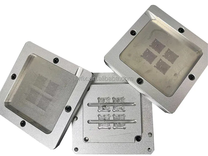 Aluminium Alloy BGA Reballing Kit Stencils & Planting Fixtures for Electronics Chip Rework & Repair for Soldering Station