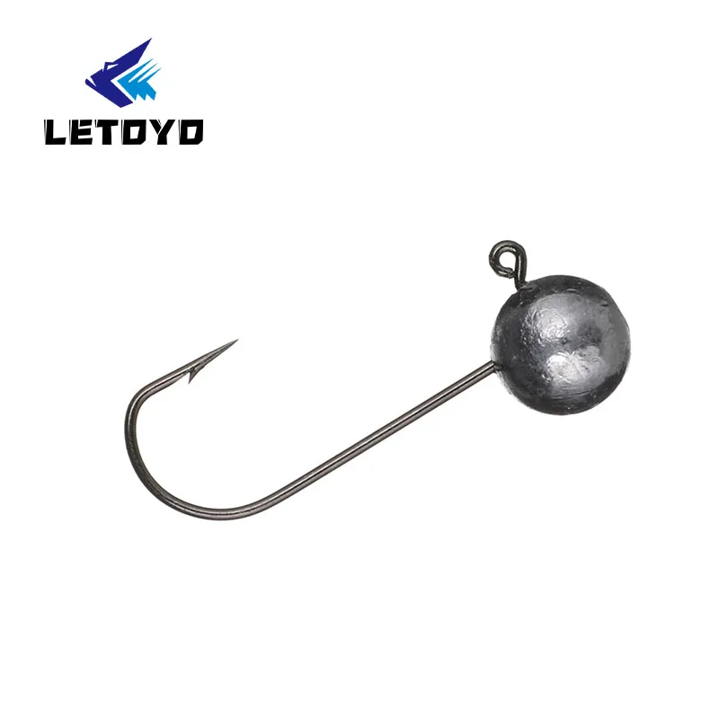 LETOYO Top Quality Jig Saltwater Freshwater 0.5g-3g Luminous Lead Jig Head Fishing Hooks