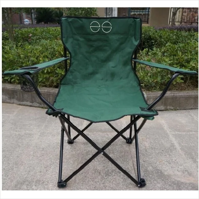 Portable Lightweight Foldable Camping Chair with Customized Printing Oxford Beach Chair with Cup Holder Fishing Chair Outdoor