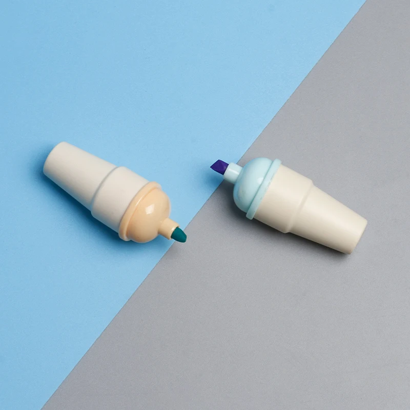 Ice cream highlighter marker Soft tip color marker students rough out key notes artifact DIY doodle