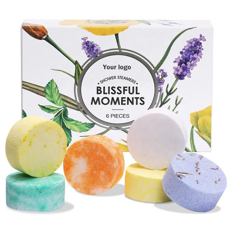 OEM Private Label Aromatherapy Shower Steamers with Pure Essential oil Bath Bomb Shower Tablets