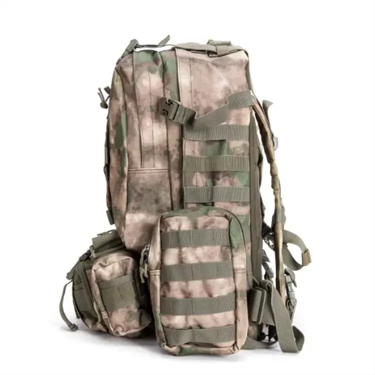 Large Tactical Molle Backpack with Detachable Pouches Camo Multifunction Outdoor Trekking Hiking Hunting Backpack