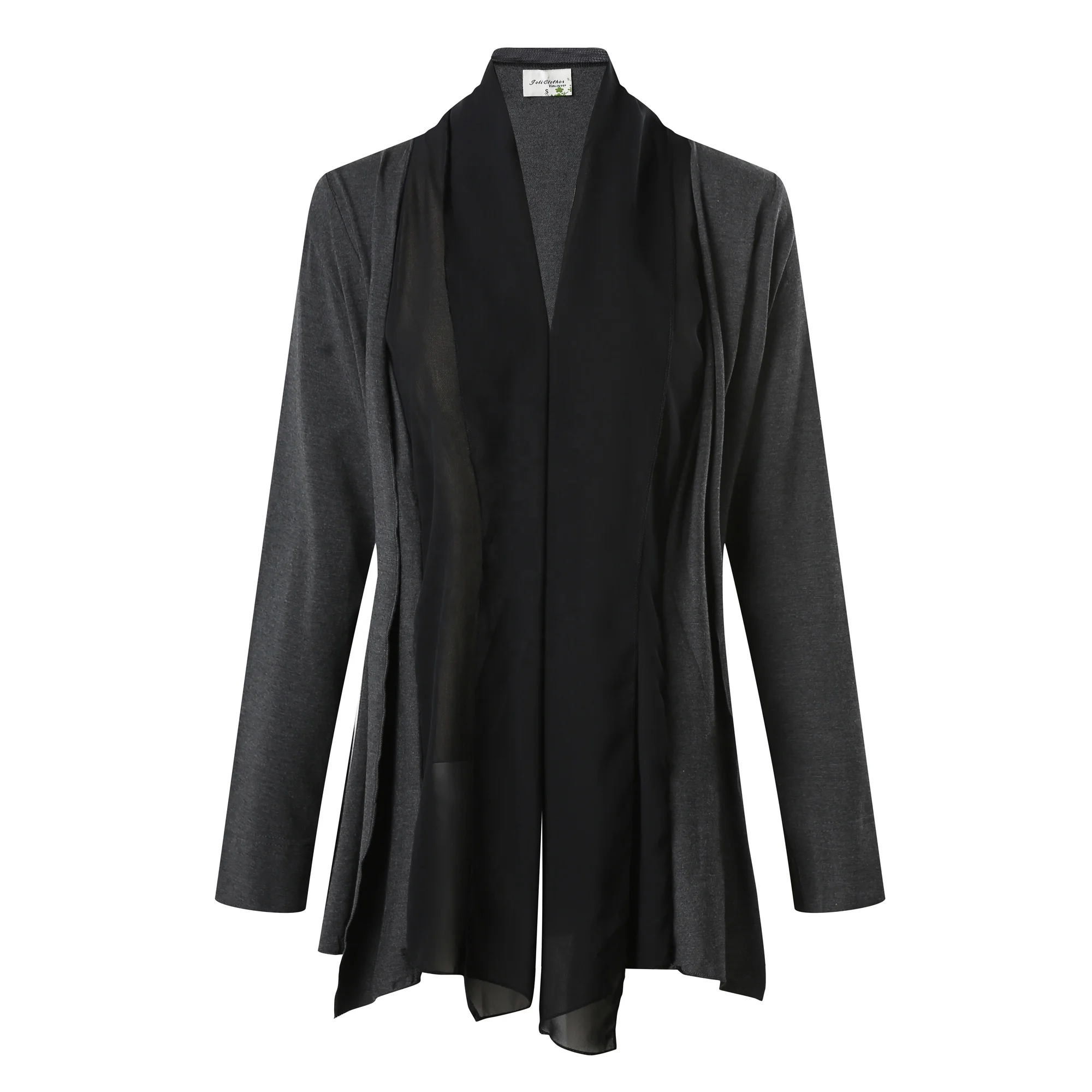 Женский шифоновый Кардиган с длинным рукавом, бамбуковый кардиган в современном стиле, 2020