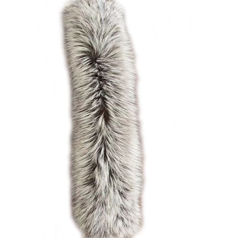 100% Real Fox/Raccoon Big Fur Collar For Hooded Coat/ Faux Fur Collar Hooded