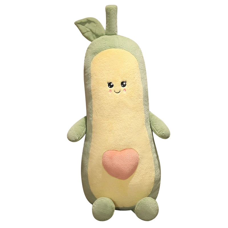 Lovely Cute Eco-Friendly Avocado Pillow Soft Cotton Fabric Stuffed Toy Doll Dog Type Wholesale Gift for Children Popular Name