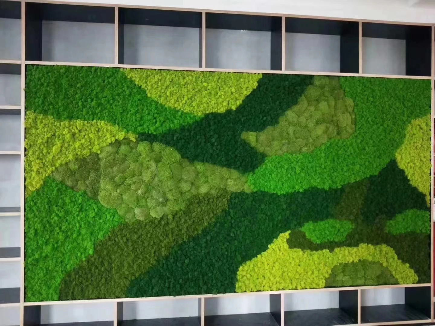 Green preserved moss wall Custom vertical garden hedge fence wall artificial green plant wall
